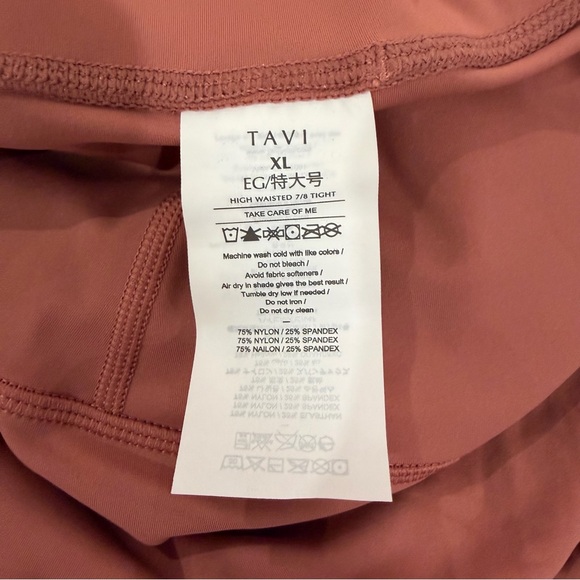 NWOT TaviSculpt® High Waisted Spice Pink Color 7/8 Leggings - Picture 7 of 11